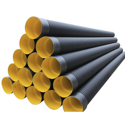 Les tuyaux SN16 noir de drainage du HDPE DN600 ont ridé le tuyau de ponceau de HDPE
